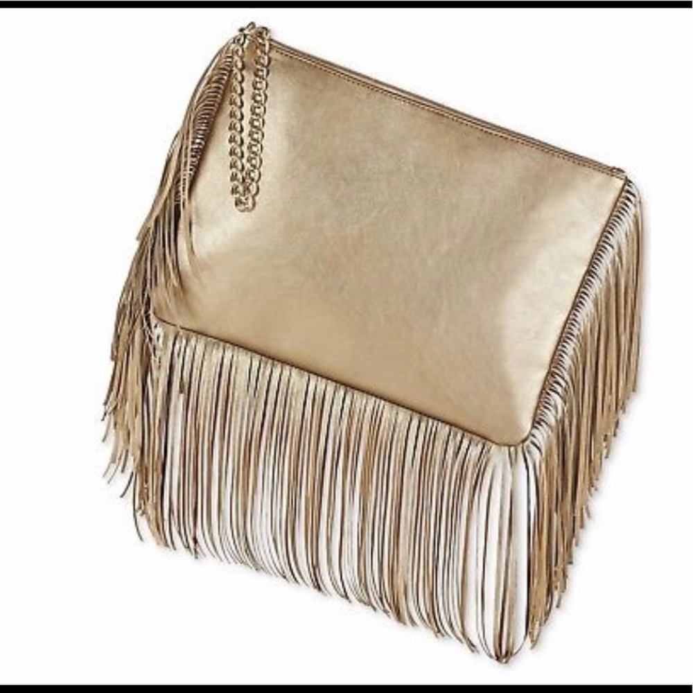 Britney Spears Metallic Gold Fringe Bag.